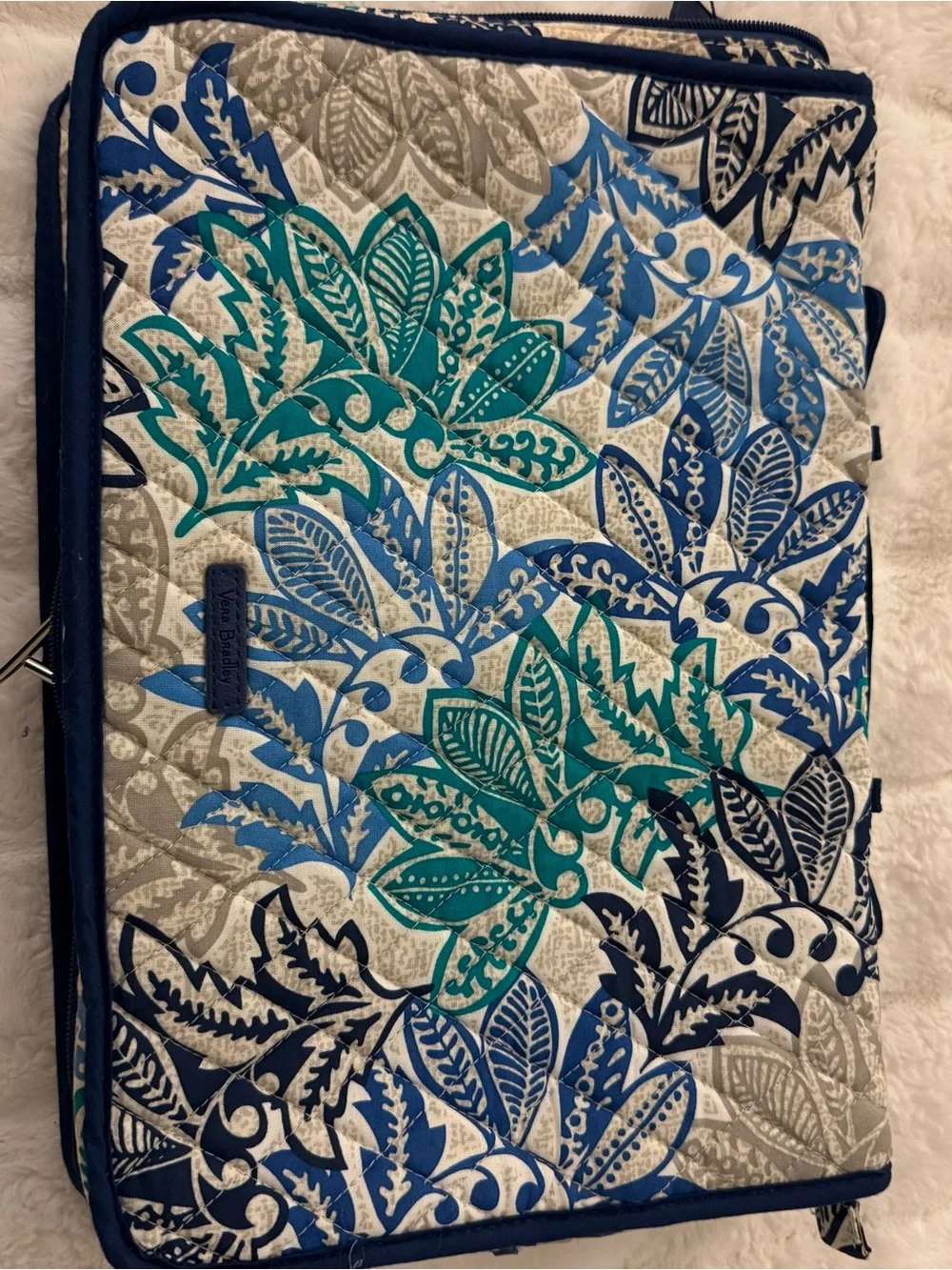 Vera Bradley Hanging Travel Organizer with Clear Pockets - Navy & Teal